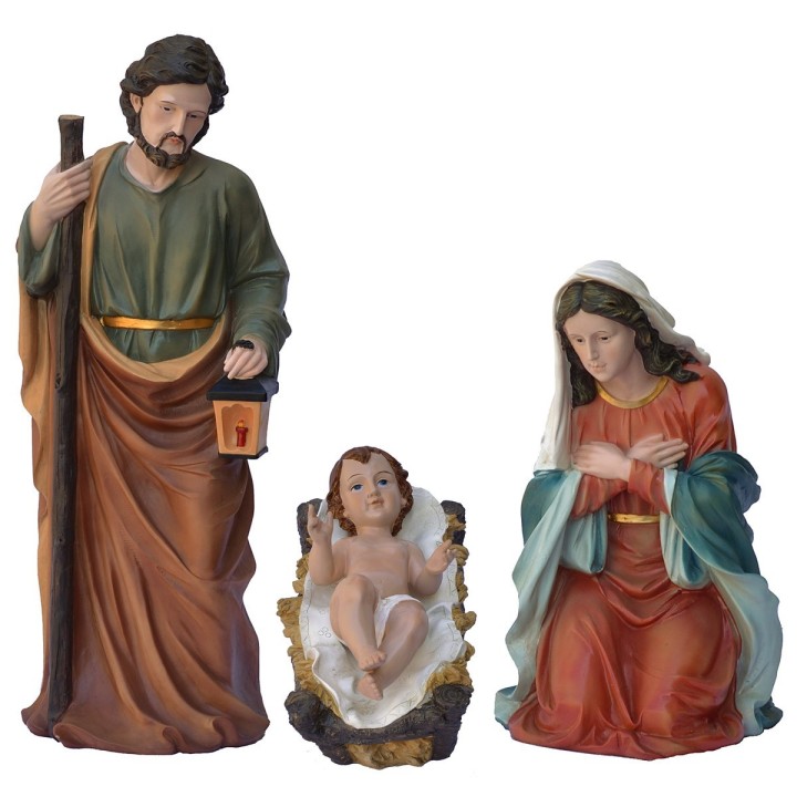 Nativity 3 subjects in resin h 80 cm