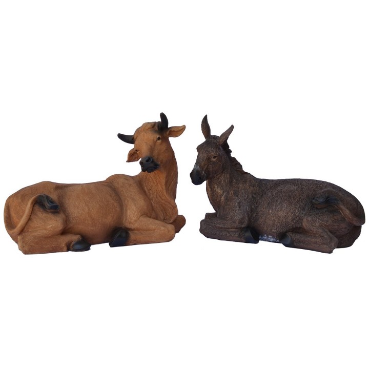 Set of 11 characters with Nativity in resin 60 cm