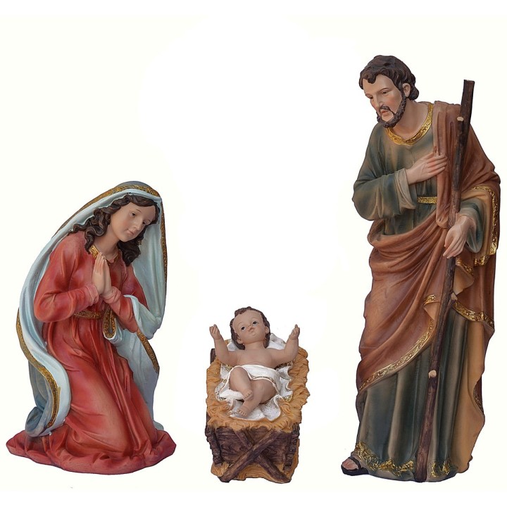 Set 11 personaggi con Natività in resina 60 cm