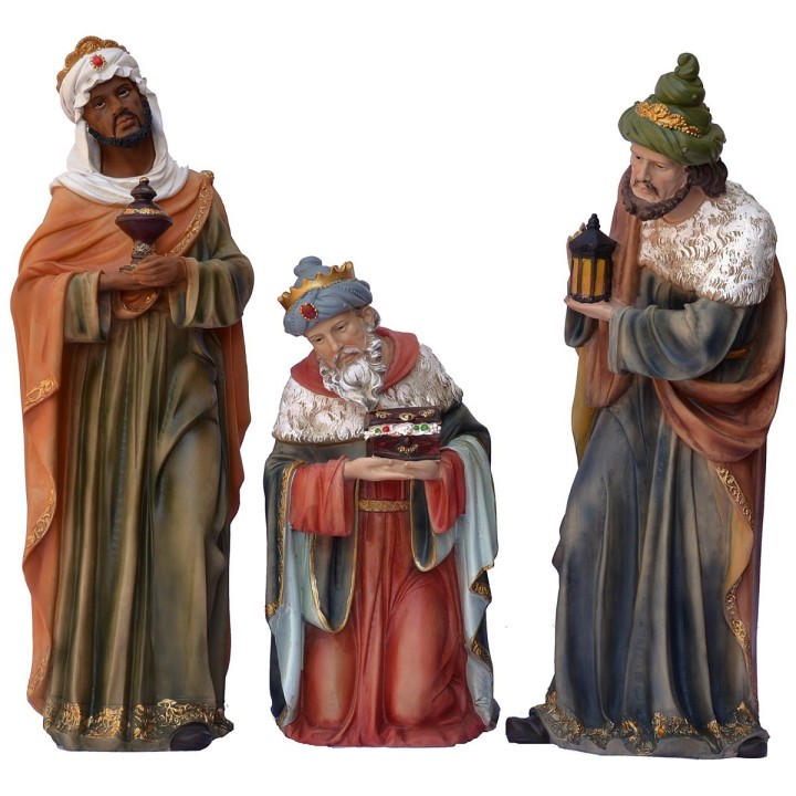 Set 11 personaggi con Natività in resina 60 cm