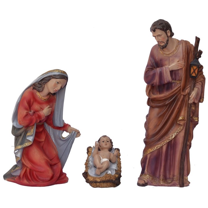 Conjunto de 11 estatuas con Natividad de 40 cm en resina