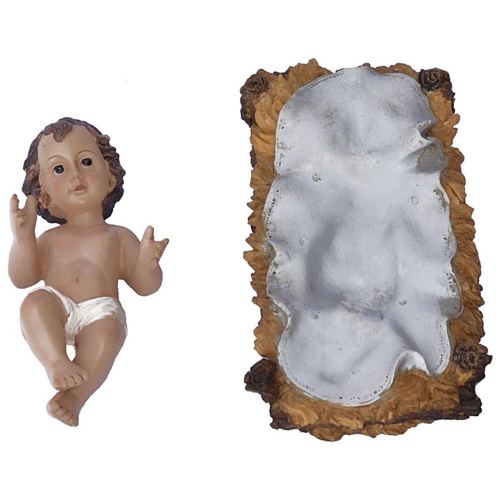 Conjunto de 11 estatuas con Natividad de 40 cm en resina