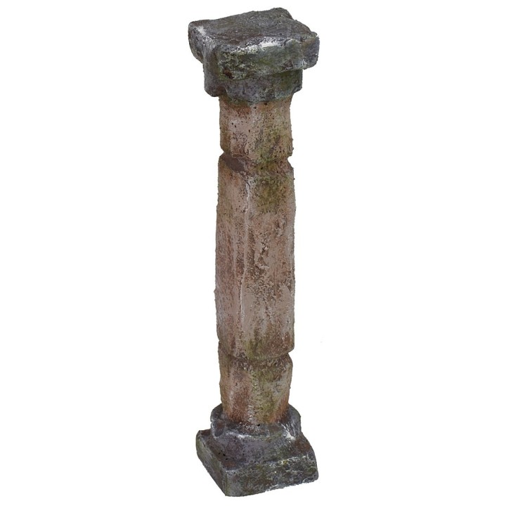 Columna dórica con dos incrustaciones de 2,5X2,5X9 cm h