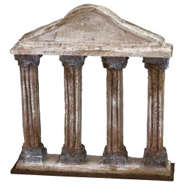 Colonnato con frontone triangolare stondato cm 25x6x25,5 h