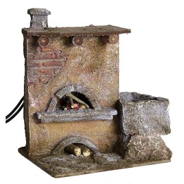 Horno efecto fuego para Belén cm 12x10x15 h