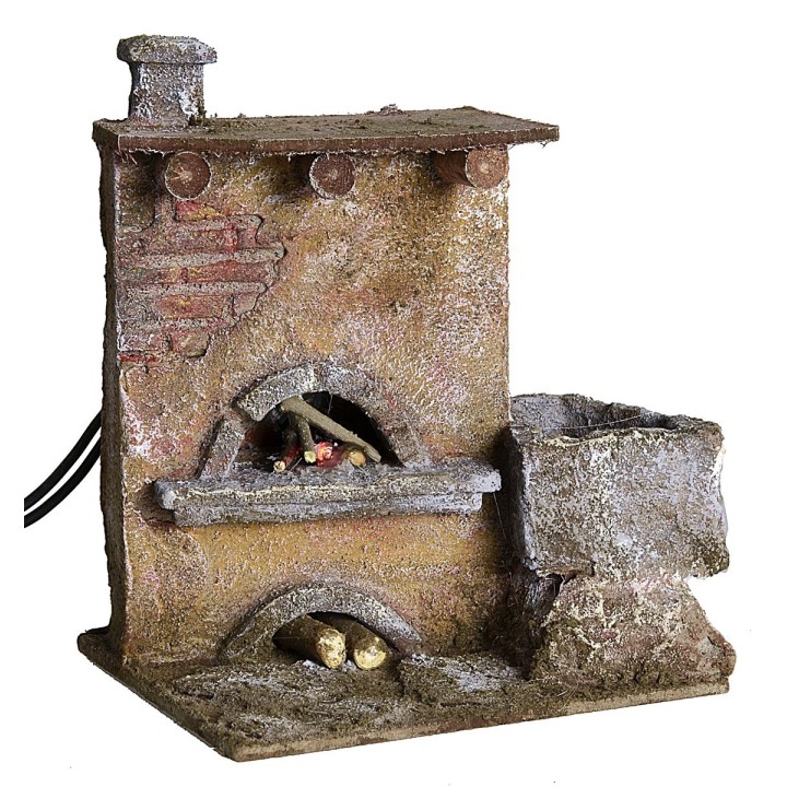 Horno efecto fuego para Belén cm 12x10x15 h