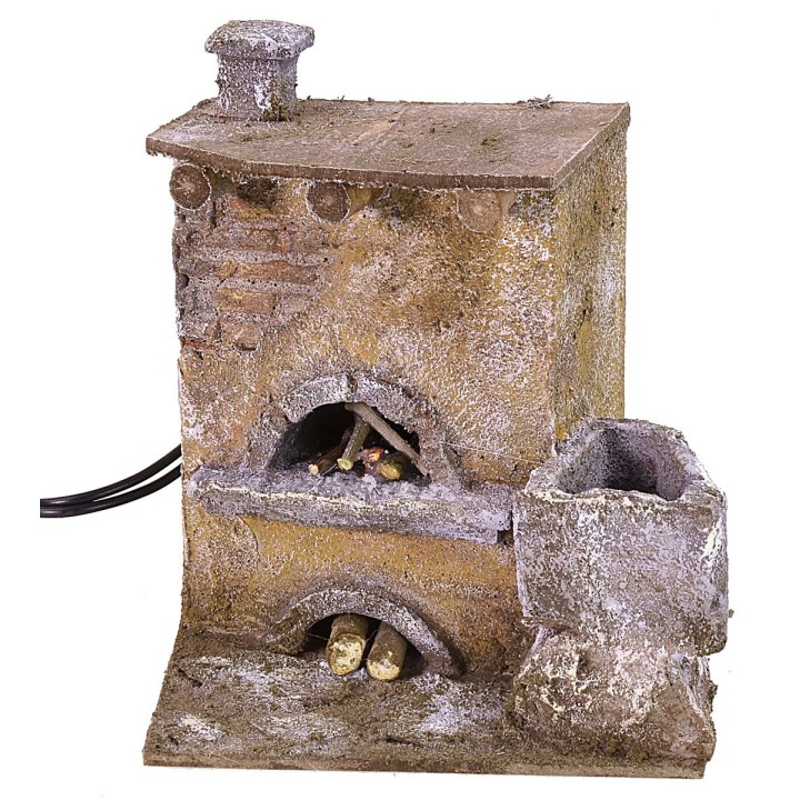 Forno effetto fuoco per Presepe cm 12x10x15 h