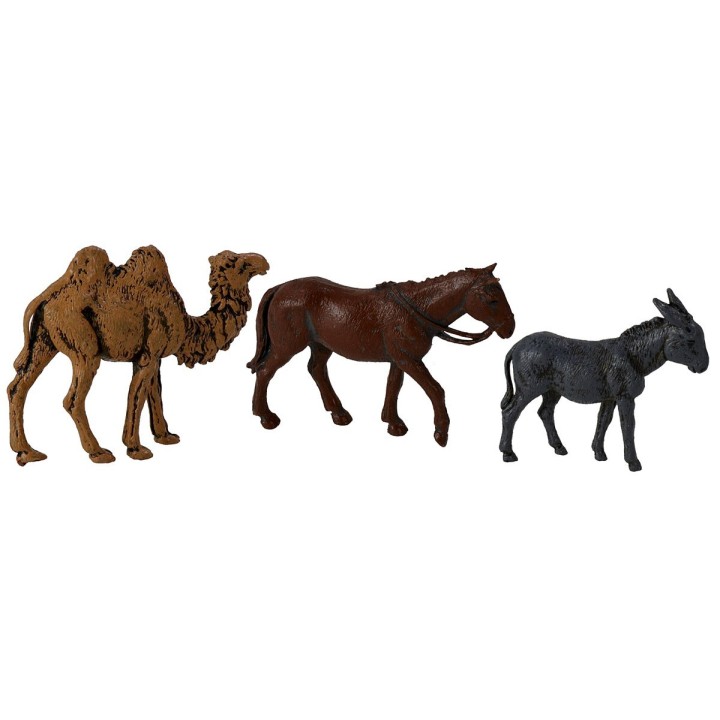Set cavallo, asino e cammello serie 6 cm Landi Moranduzzo