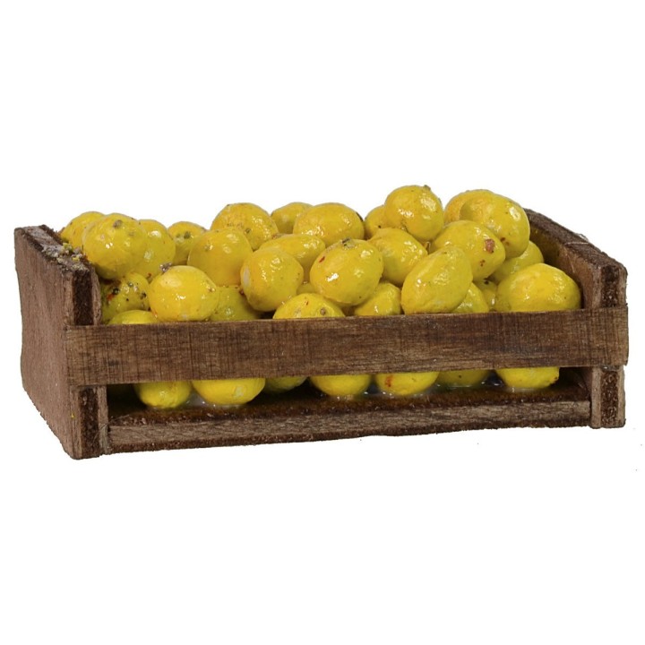 Wooden box with lemons cm 6,3x3,7x2,5 h