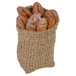 Jute bag with bread cm 6 h