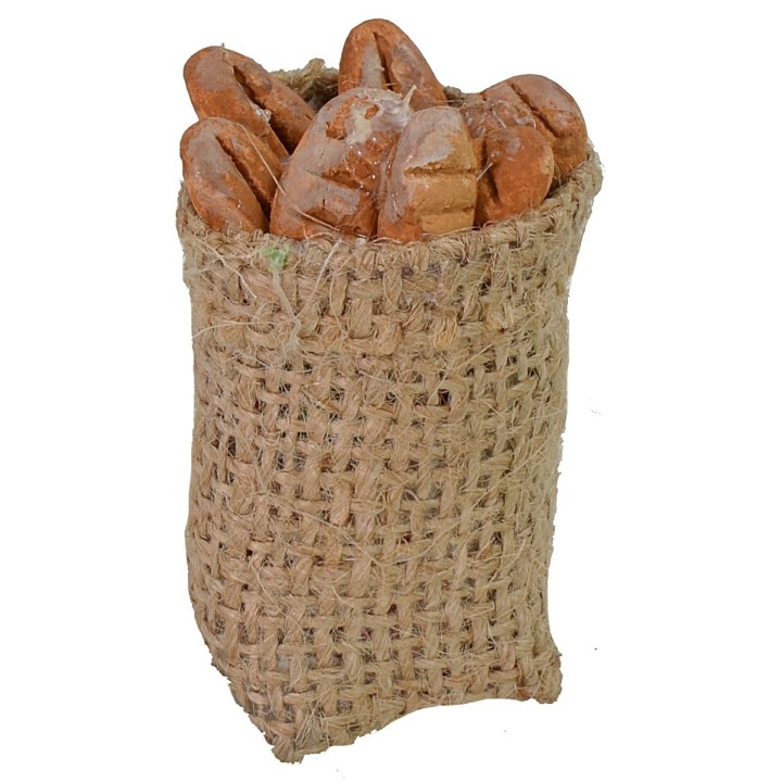 Jute bag with bread cm 6 h