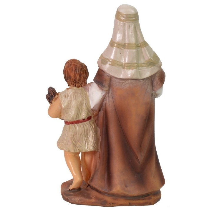 Pastor oriental con niño serie 9 cm en resina