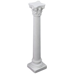 Colonna liscia con capitello corinzio cm 15 h