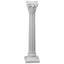 Colonna rigata con capitello corinzio cm 10 h