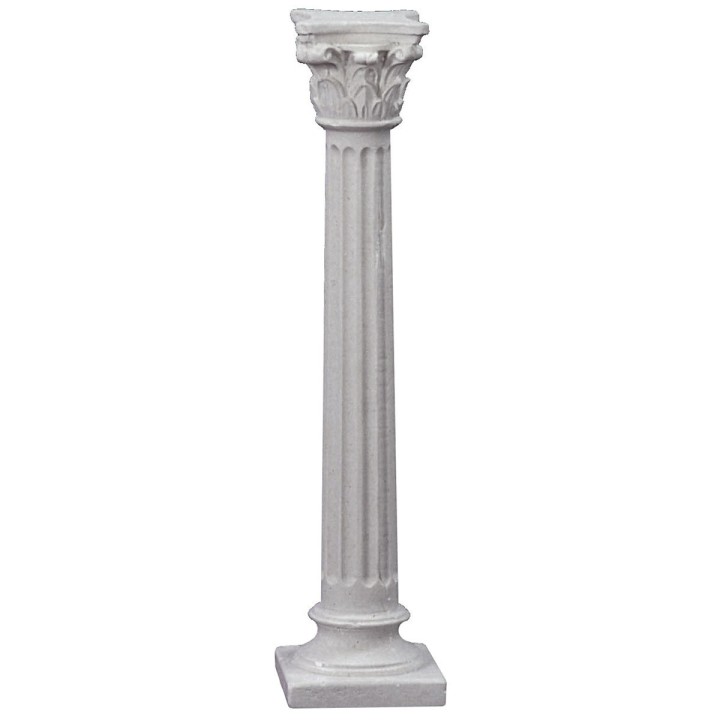 Colonna rigata con capitello corinzio cm 10 h
