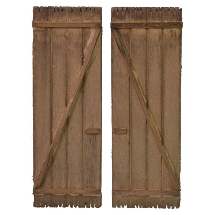 Porta a doppio battente in legno cm 7,6x11,3 h accessori per