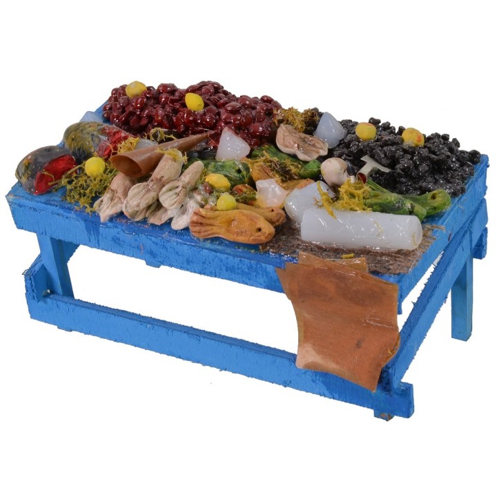 Blue counter with fish cm 15x8x8 h