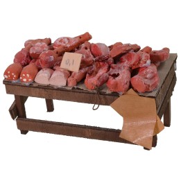 Banco con carne e salumi cm 15x8x8 h