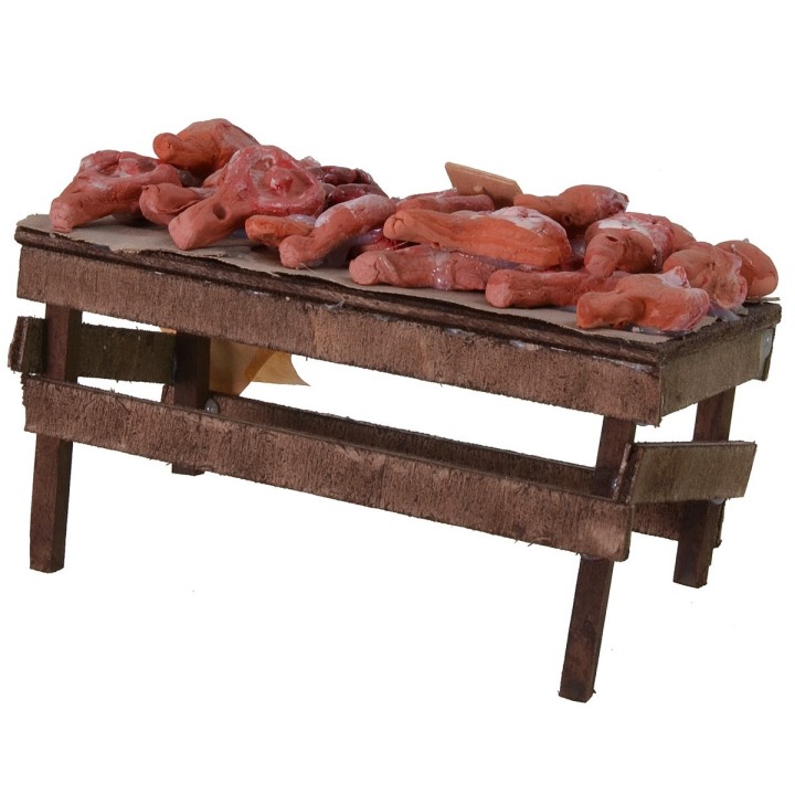 Banco con carne e salumi cm 15x8x8 h