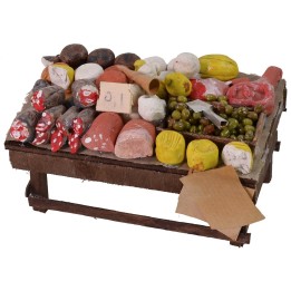 Counter with cheeses and cured meats cm 12x7x6 h