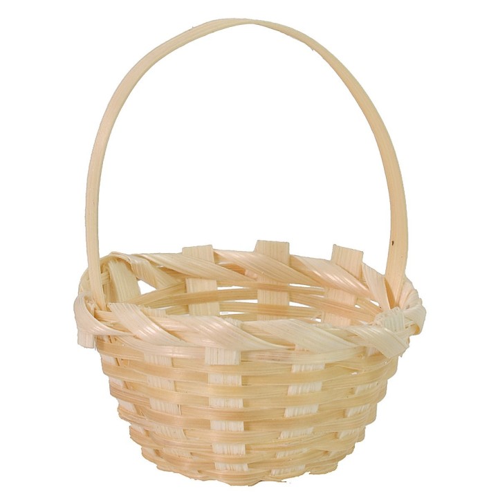 Cesta con asa de mimbre ø 4 cm