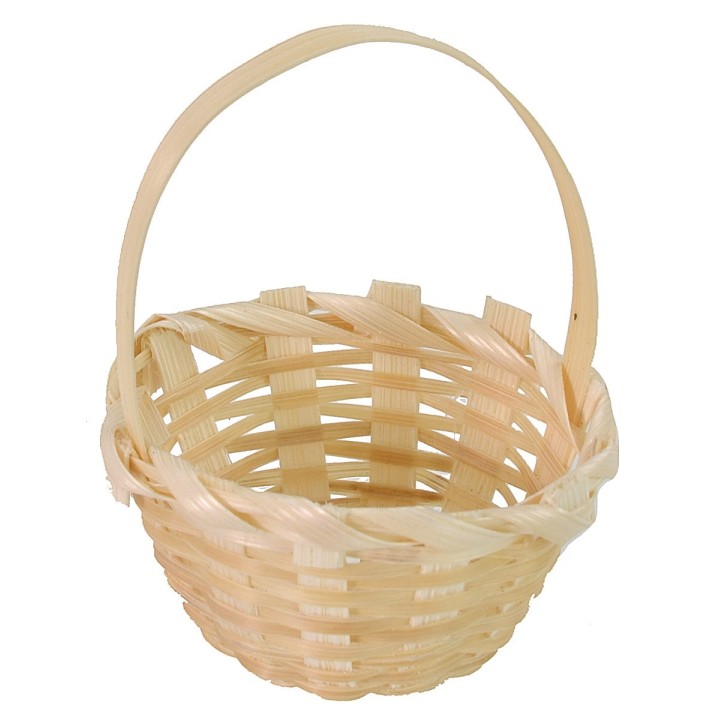 Cesta con asa de mimbre ø 4 cm