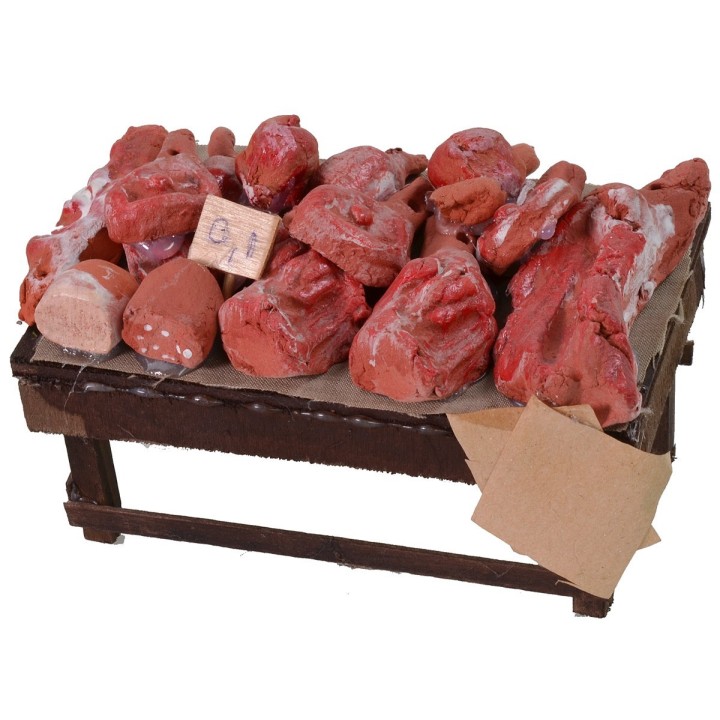Banco con carne e salumi cm 12x7x6 h
