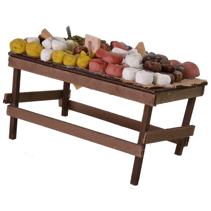 Banco con formaggi e salumi cm 20x11x11 h
