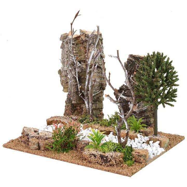 Tramo de carretera con vegetación cm 19x15x16 h