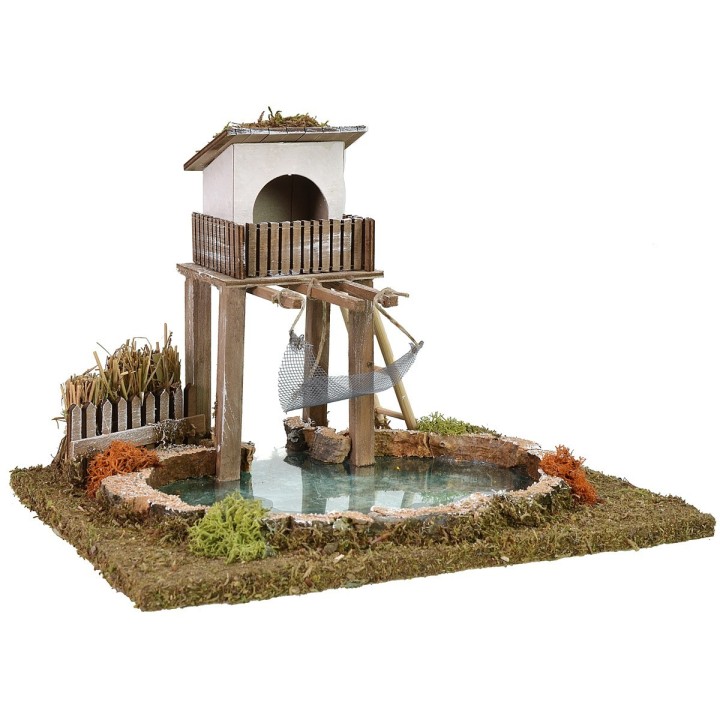 Trabucco sul lago effetto profondità cm 25x20x18 h