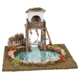 Trabucco sul lago effetto profondità cm 25x20x18 h