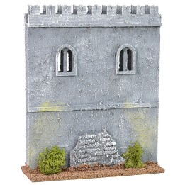 Muro con almenas güelfas de 15x6x19 cm h