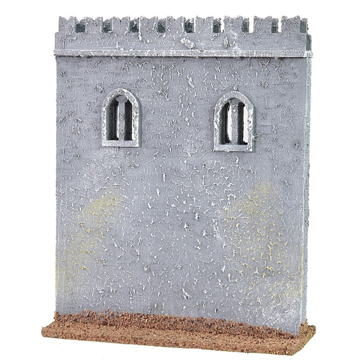 Wall with Guelph merlons cm 15x6x19 h