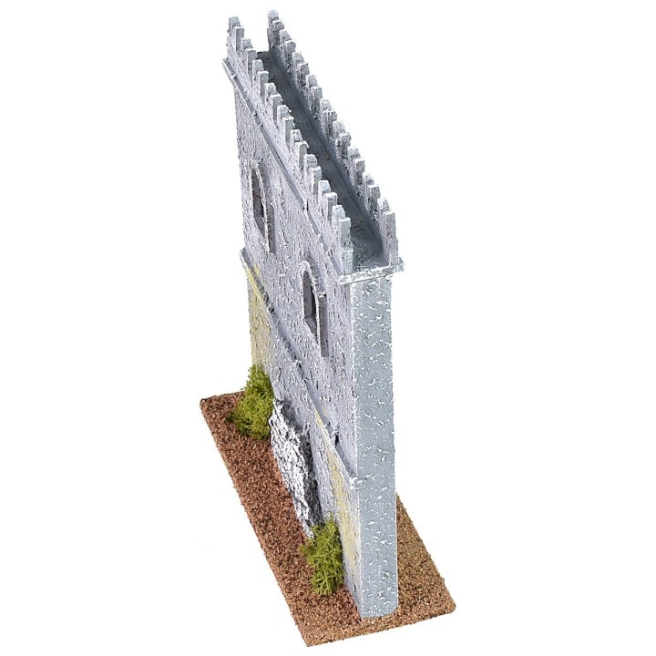 Wall with Guelph merlons cm 15x6x19 h