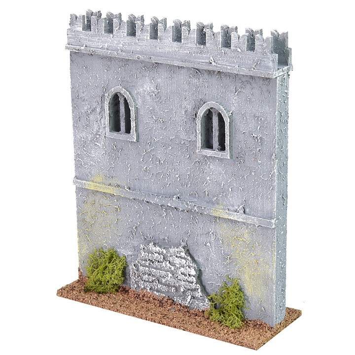Muro con almenas güelfas de 15x6x19 cm h