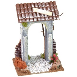 Porta della città con strada cm 12x9x17 h