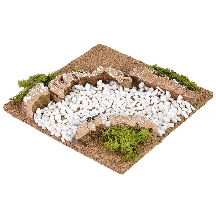 Curva camino de tierra cm 12x12x2 h