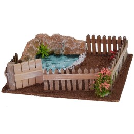 Recinto con stagno cm 19x15x5 h