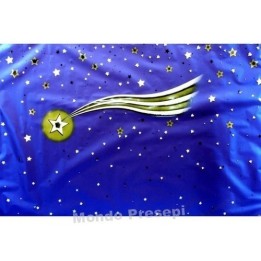 Carta cielo metalizada con estrella cometa Cm 100x70