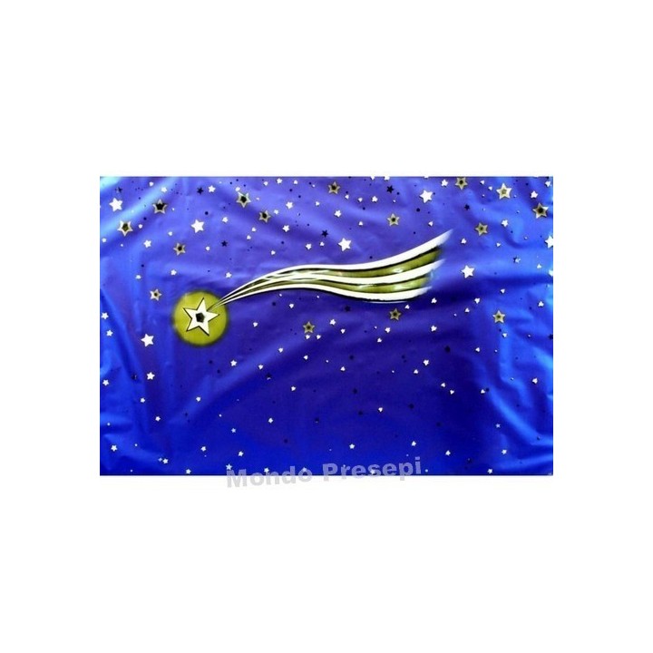 Carta cielo metallizzata con stella cometa Cm 100x70