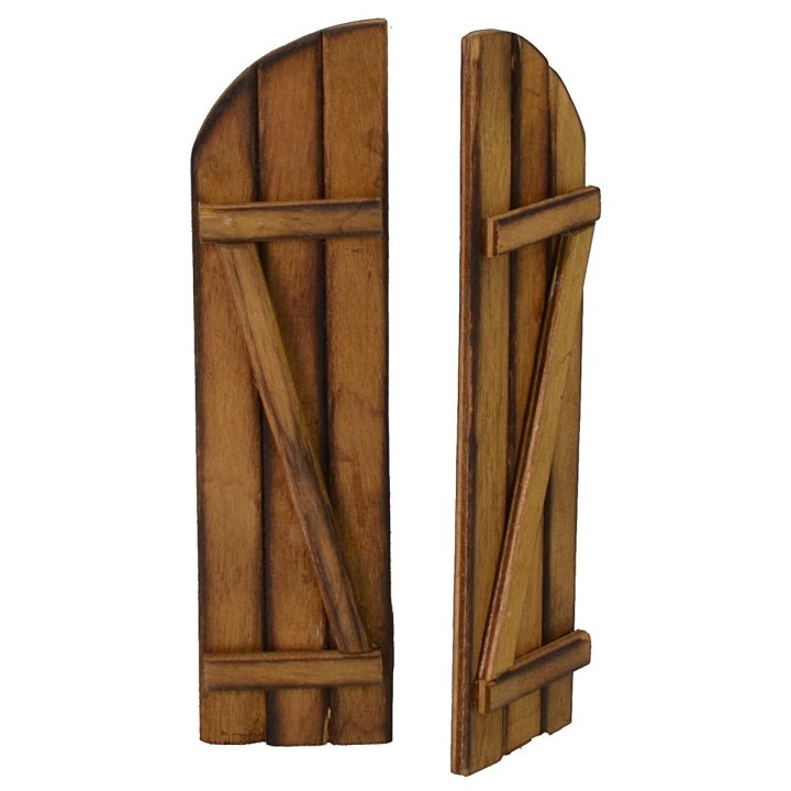 Wooden door with double leaf cm 6x12 h