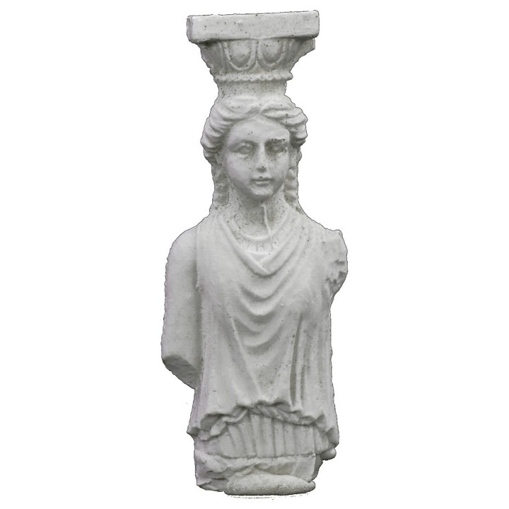 Lesena con statua a mezzo busto cm 2,3x0,9x6,2 h