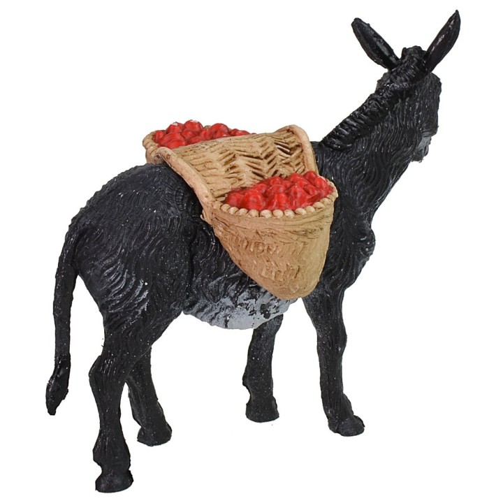 Burro con carga de tomates cm 10x3x8 h