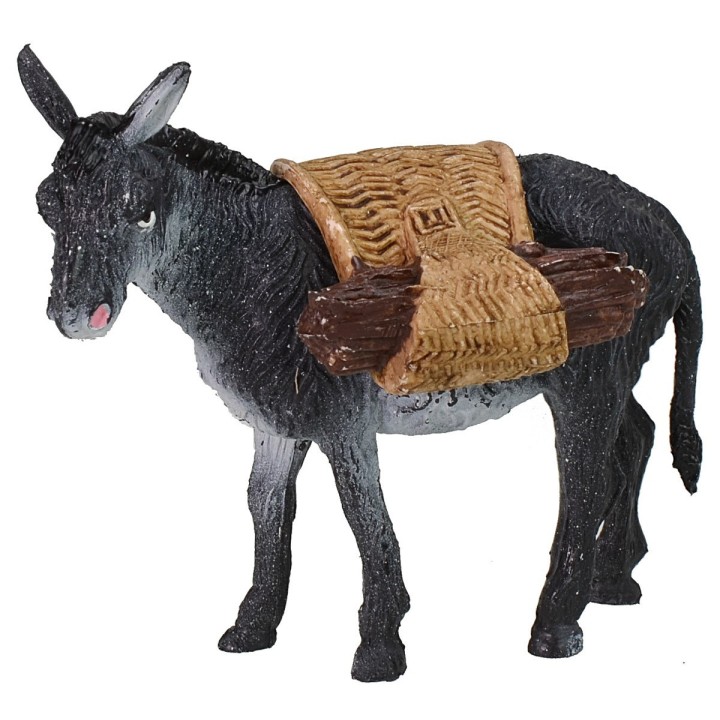 Donkey with load of wood cm 10x3x8 h