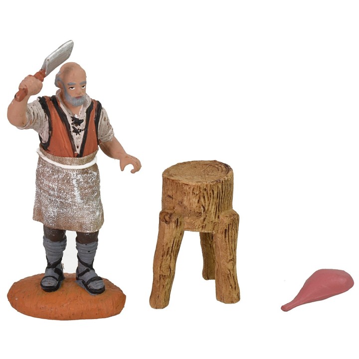 Macellaio con ceppo cm 10 Oliver