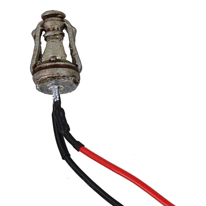 Lanterna a olio con led tremolante 12 Volt h 1,8 cm