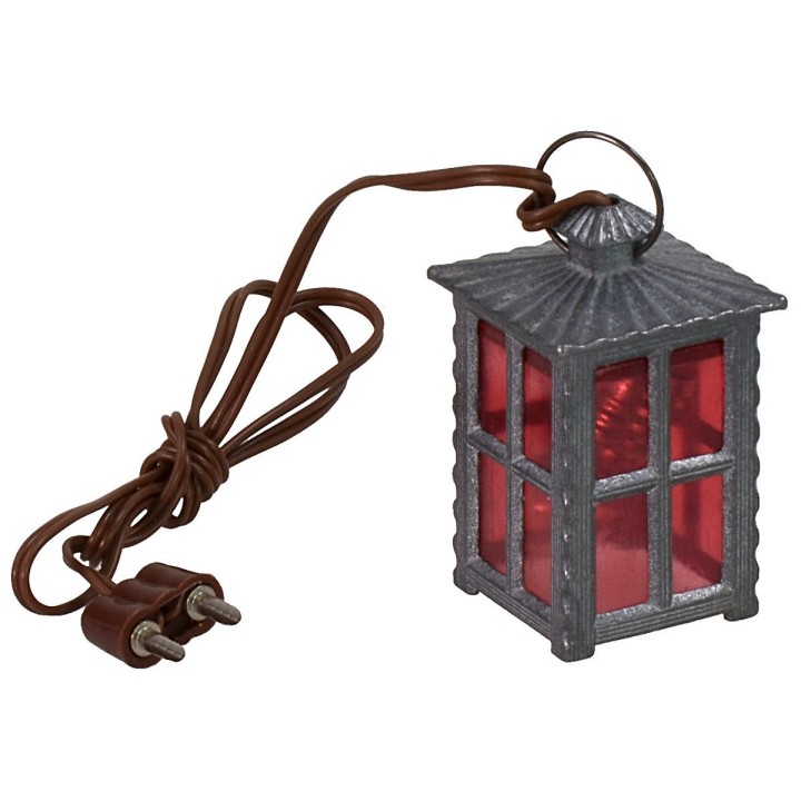 Lanterna rossa 3,5 volt cm 2,4x2,4x4,4 h