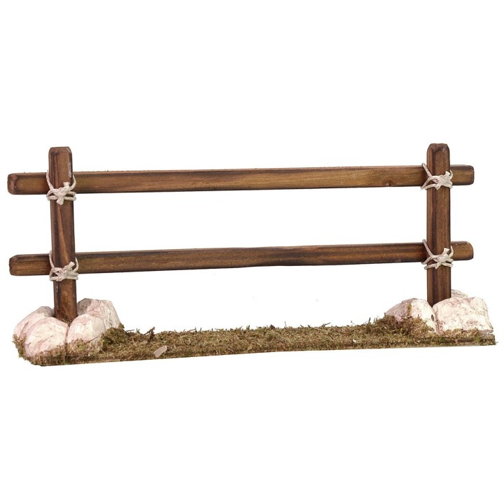 Staccionata in legno con pietre cm 17x3x7,5 h