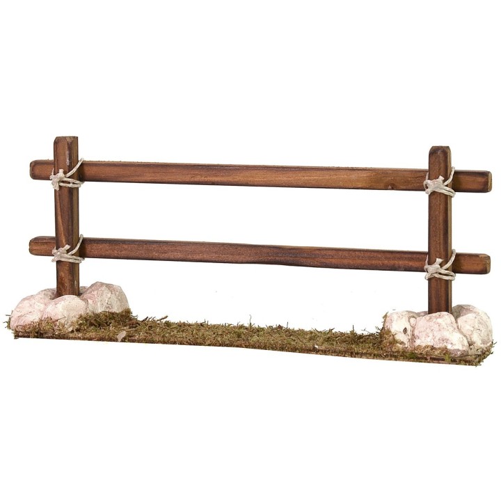 Wooden fence with stones cm 17x3x7,5 h