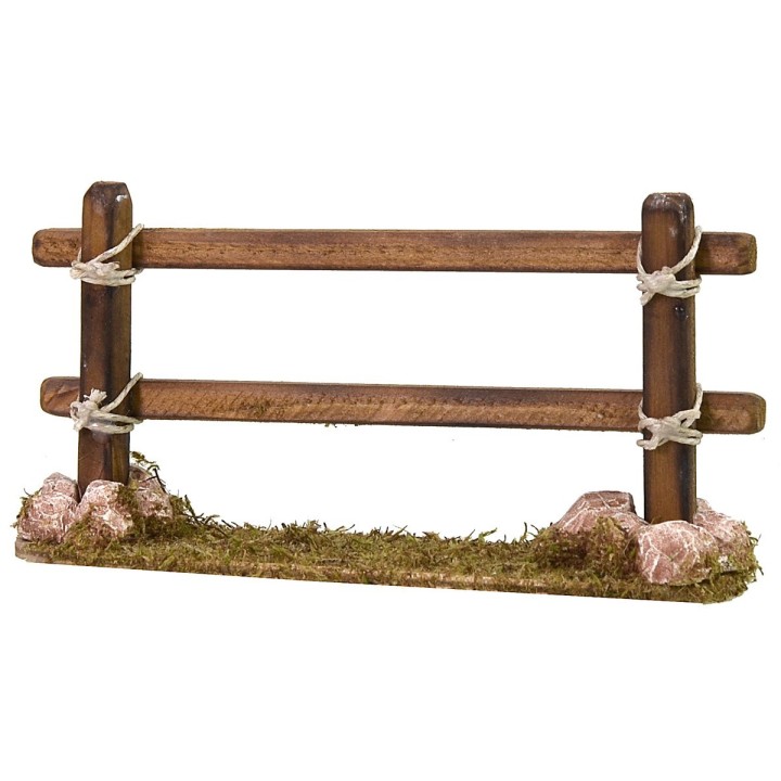 Wooden fence with stones cm 13x3x6,5 h